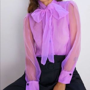 Zara Organza Bow Top
